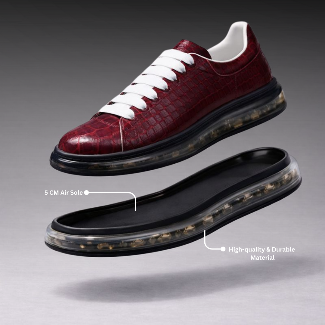 Unisex Premium Leather Smart Casual Shoes – Cushioned Anti-Slip Comfort Sole