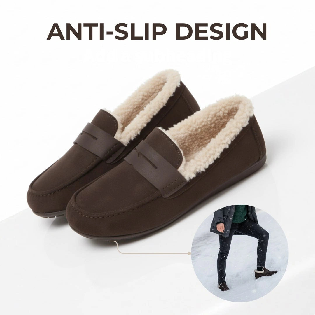 Women’s Warm Plush Moccasin Loafers – Non-Slip Cozy Casual Flats