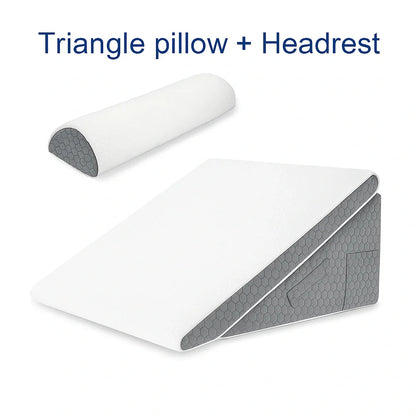 Orthopedic Memory Foam 3-Piece Bed Wedge Pillow Set for Sleeping & Recovery