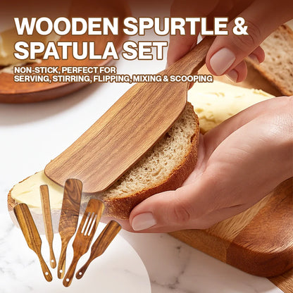 Teak Wooden Utensil Set