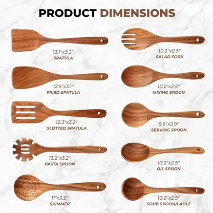 Teak Wooden Utensil Set