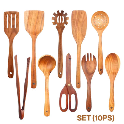 Teak Wooden Utensil Set