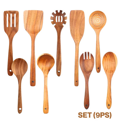 Teak Wooden Utensil Set