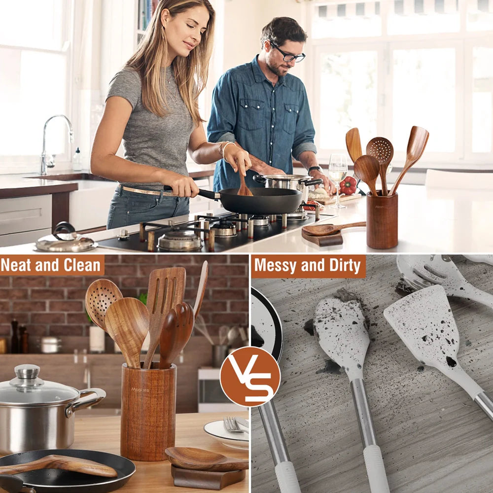 Teak Wooden Utensil Set