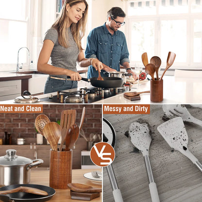 Teak Wooden Utensil Set