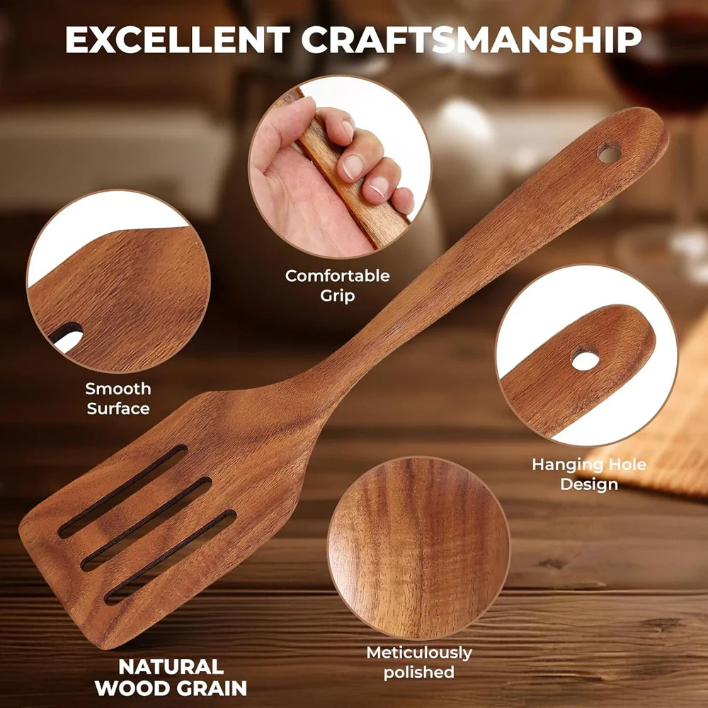 Teak Wooden Utensil Set