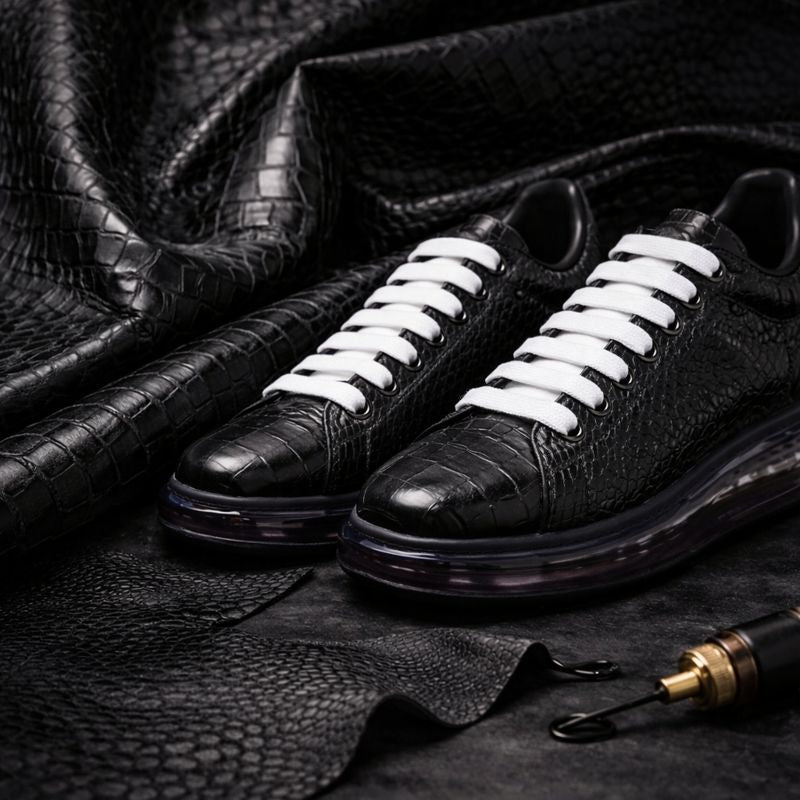 Unisex Premium Leather Smart Casual Shoes – Cushioned Anti-Slip Comfort Sole