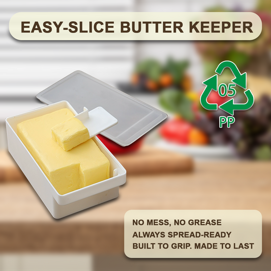 2-in-1 Butter Box with Built-In Cutter – Clean, Safe, Travel-Ready
